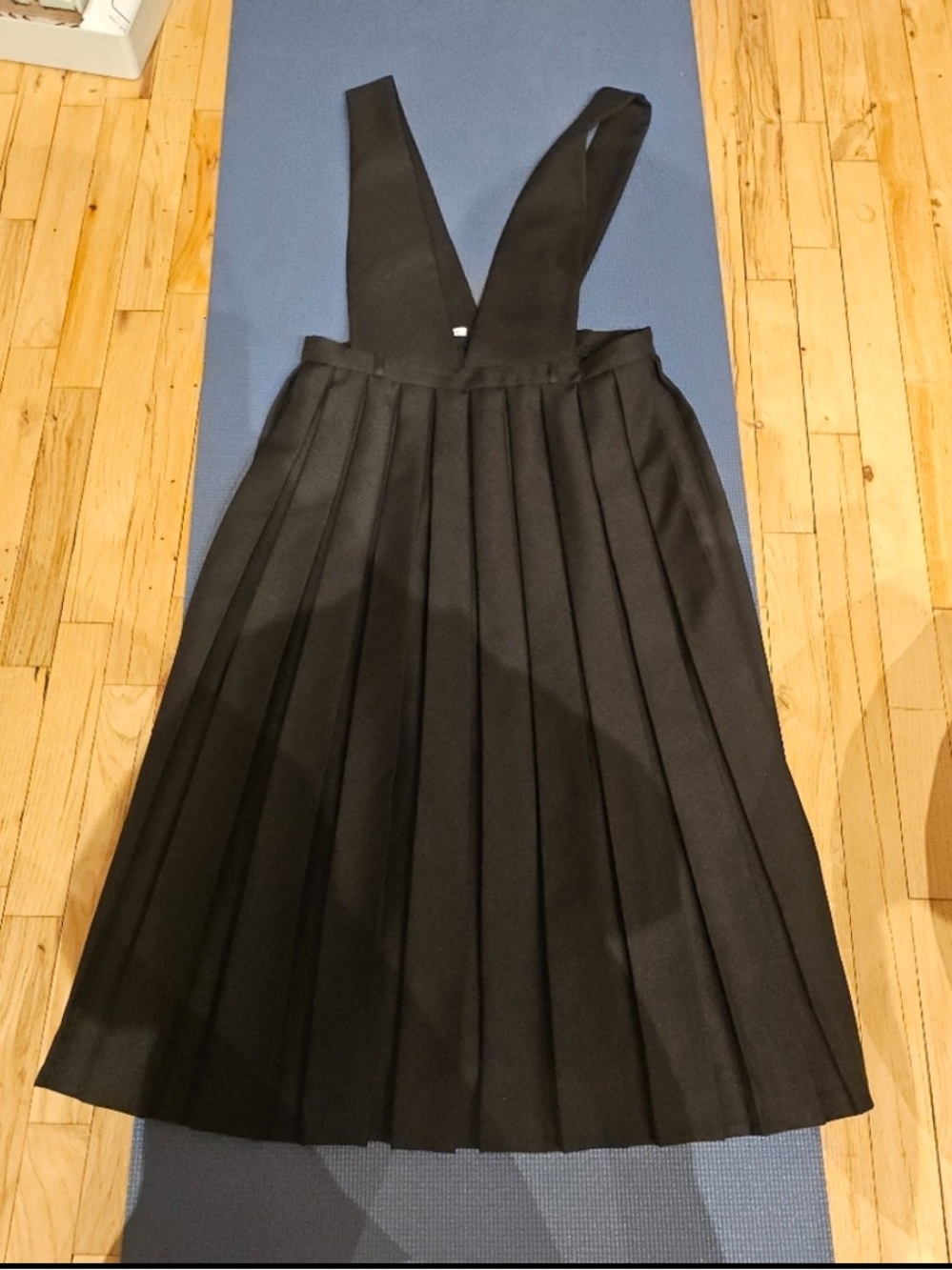 Sandy Liang Odeon Pinafore Black Pleated Dress - size 10